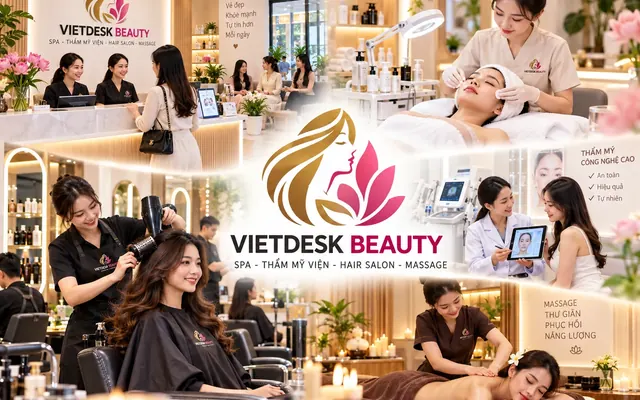 Hình minh họa ngành Spa · Thẩm mỹ viện · Hair salon · Massage