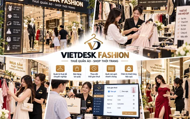 Minh họa Thuê quần áo · Shop thời trang