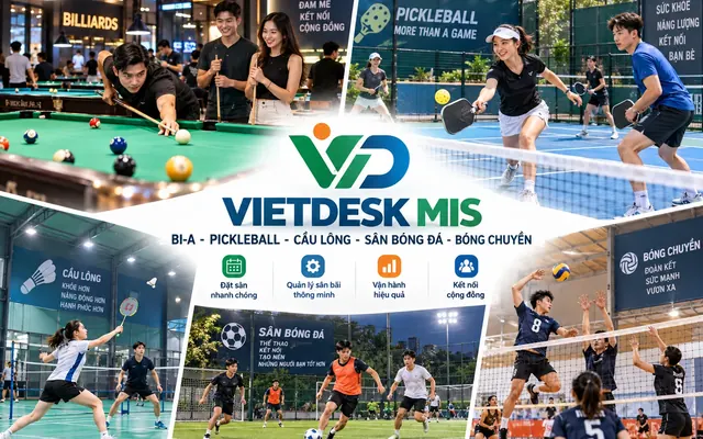 Hình minh họa ngành Billiards · Pickleball · Cầu lông · Sân bóng · Bóng chuyền