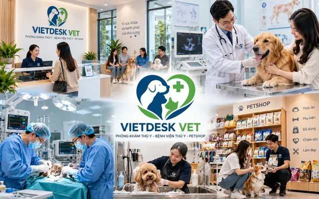 Hình minh họa ngành Thú y · Bệnh viện thú y · Petshop